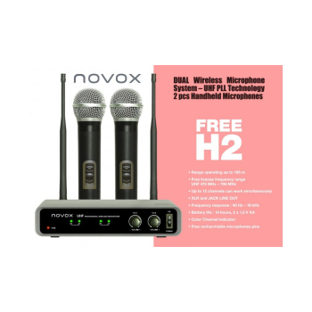 Novox FREE H2 - system mikrofonów bezprzewodowych do ręki podwójny