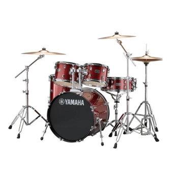 Yamaha Rydeen 20″ Burgundy Glitter -  zestaw perkusyjny z hardwerem i talerzami