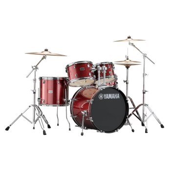 Yamaha Rydeen 20″ Burgundy Glitter -  zestaw perkusyjny z hardwerem i talerzami