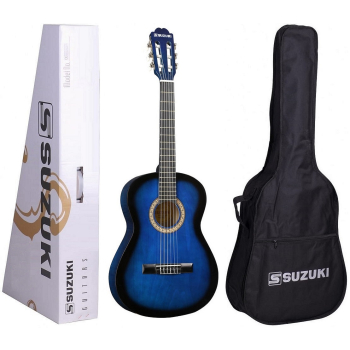 Suzuki SCG-2 BLS gitara klasyczna 3/4 z pokrowcem - niebieska