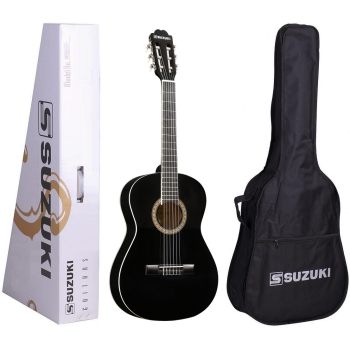 Suzuki SCG-2 BK gitara klasyczna 3/4 z pokrowcem - czarna