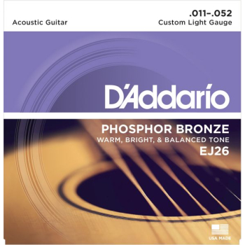 D'Addario EJ26 Phosphor Bronze 11-52 Struny do gitary akustycznej