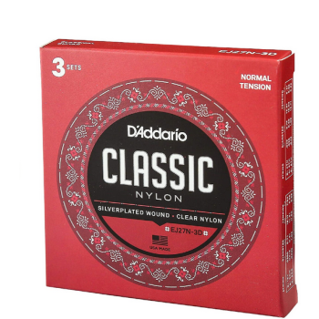 D'Addario EJ27N-3D 3-pack struny do gitary klasycznej