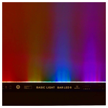 LIGHT4ME BASIC LIGHT BAR LED 8 RGB MKII listwa belka czarna BK + pilot IR