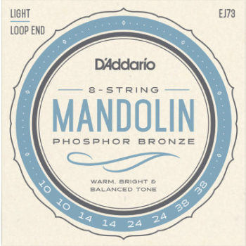 DADDARIO EJ73 Struny do mandoliny PHOSPHOR BRONZE LIGHT